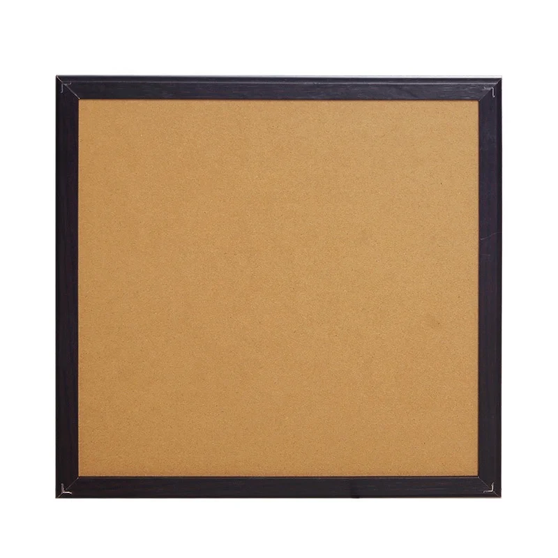 
30*30 CM Single Sided Bulletin Cork roll Tiles Soft Pin Notice Memo Cork Board In Wooden Frame with Black Color 