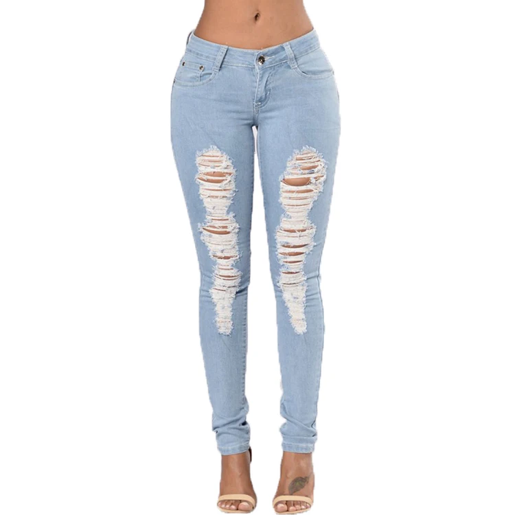 female ripped jeans