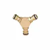 Brass Y garden water shape 3 way coupling
