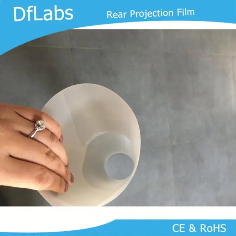 

front projection screen / high contrast rear projection film, Transparent or dark grey color
