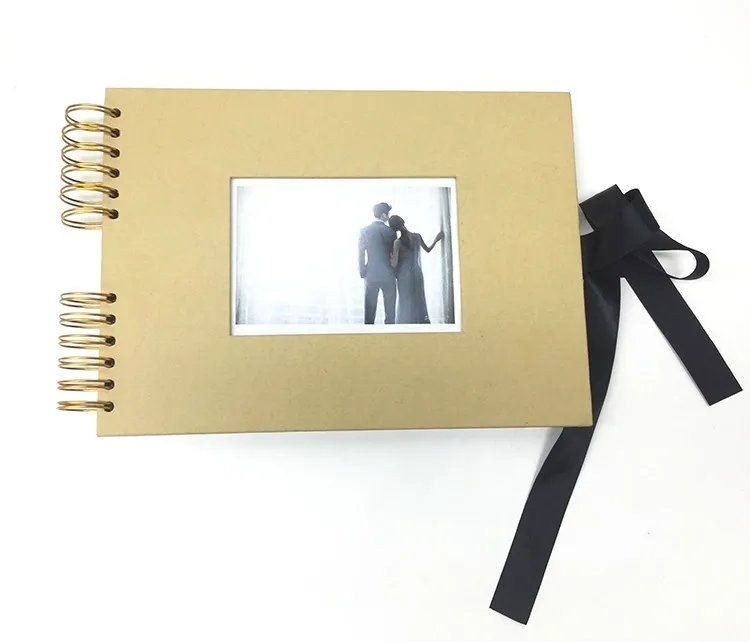 Vintage Style 8x12 Inches Embossed Leather Wedding Photo Albums For Lover