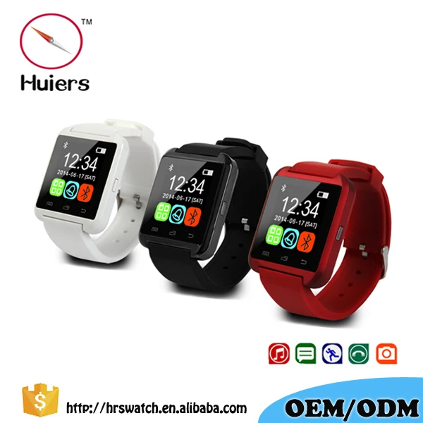 

Hot Touch screen bluetooth android u8 smart watch reloj inteligente, Red;black;white