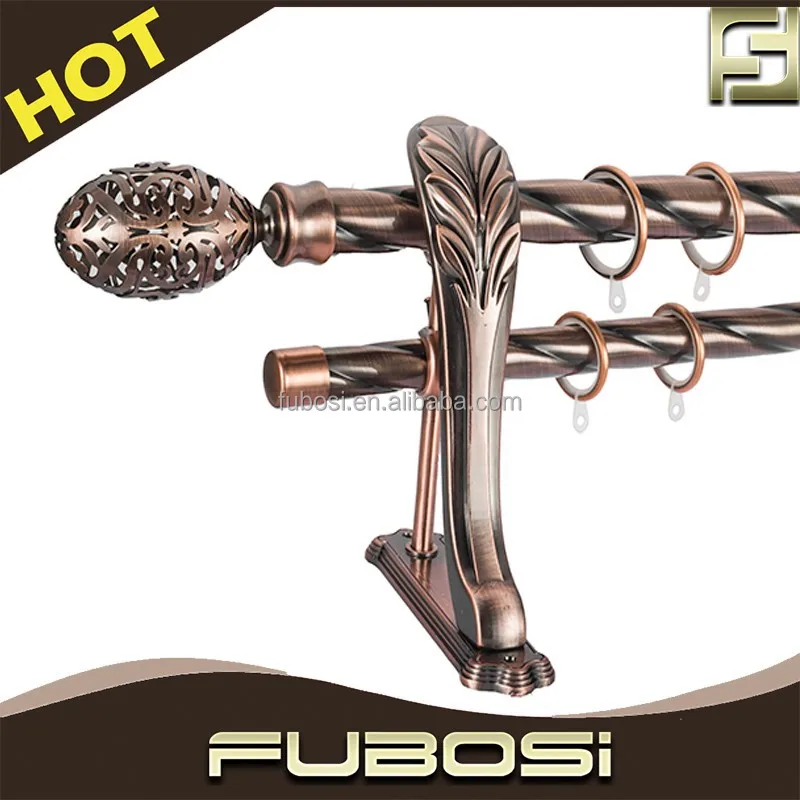 Foshan Stainless Steel Curtain Rod Metal Extendable Swivel Curtain