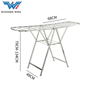 Image of WWA006 Foldable Household Garden Laundry Rack Drying Hanging Indoor Hanger Clothes Dryer