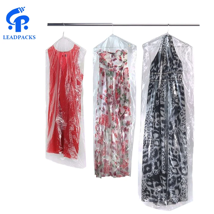Transparent Clear Breathable Laundry Suit Dry Cleaning Bags Plastic