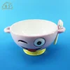 Cute emoji designs Ceramic Bowl including spoon and cup with handles service for baby and kid feeding, Colorful Ice Cream Bowls