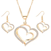 

New Gold Wedding Bridal Women Heart Jewelry Set Wholesale NS8062682