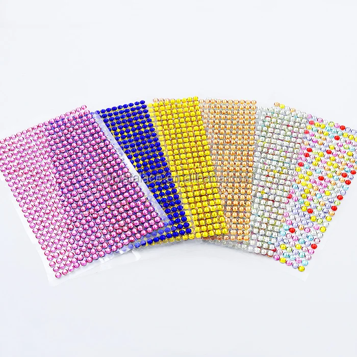 Factory supply peel and stick on resin diamond jewel crystal sticker for laptop decoration