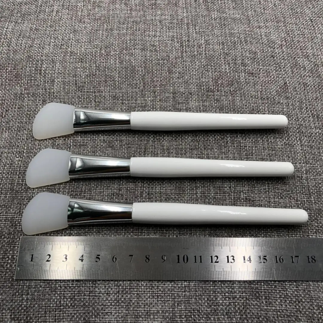 Factory Oem All White Silicone Beauty Mask Spatula Brush For Mud Mask