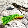 Free sample 16g Silicone skirt spinnerbait blades saltwater lead jig head fishing lure jigging spinner rubber jig buzz bait