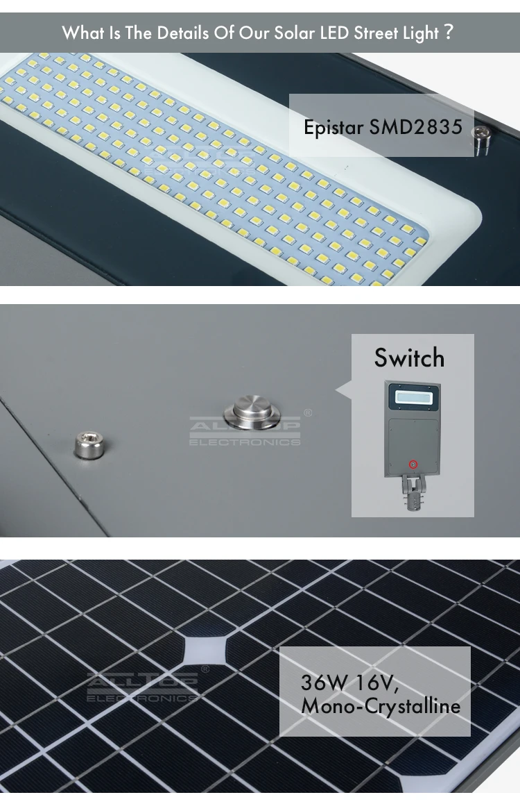ALLTOP China supplier high quality outdoor lighting 40watt 60watt 100watt integrated all in one solar led street light