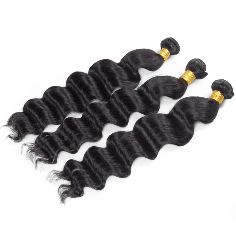 

Peruvian human hair overnight shipping loose deep wave hair extensions