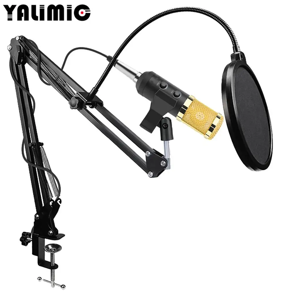 

BM- 900 USB Microphone For Computer Condenser Studio Karaoke Mic For PC With NB-35 Suspension ArmHolder Pop Filter