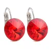 Surgical Steel Logo Round Ball Clear Crystal For Ladies Stud Earring