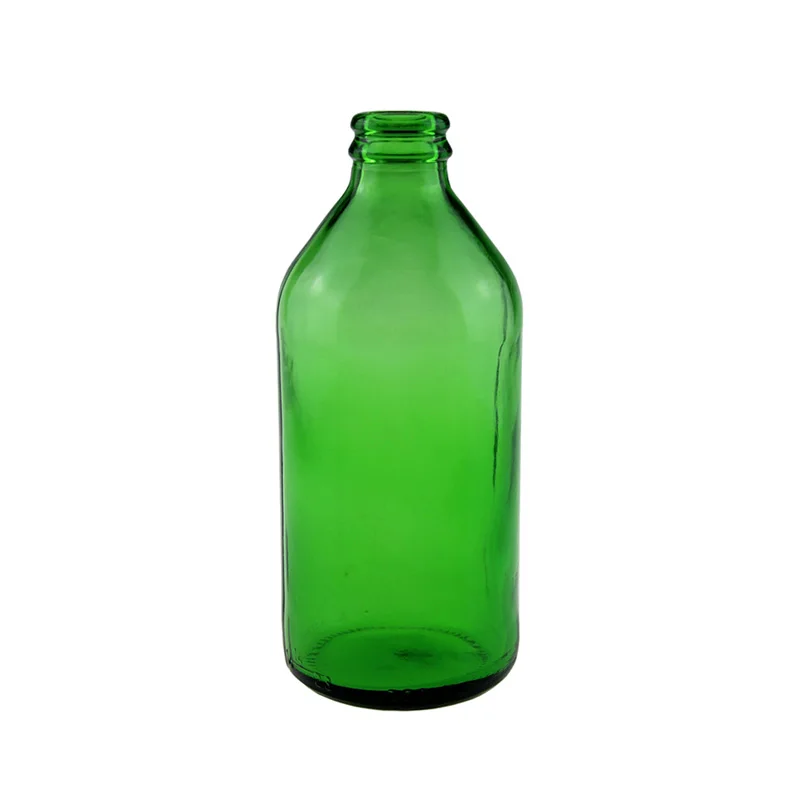 300ml Stubby Old Frosted Green Glass Bottle For Beer And Coffee Drink