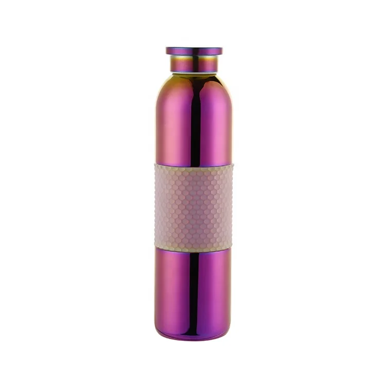 Colorful Electroplate bottle stainless steel Vacuum flask double insulated water bottle