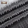 Shiny Gray Textile Sofa Upholstery Embossed Stripe Very Soft Microfiber Fabric 100 Polyester