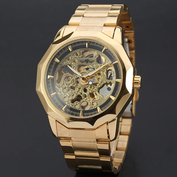 

WINNER 162 well-being man watch latest Vogue Casual Analog Gold Chain watch for men