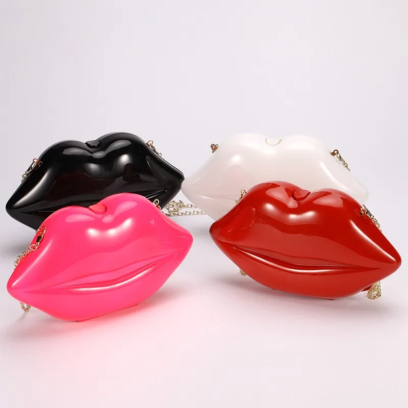 
Unique design sexy lips shaped ladies bags attractive bags prom evening clutches purses and handbags 