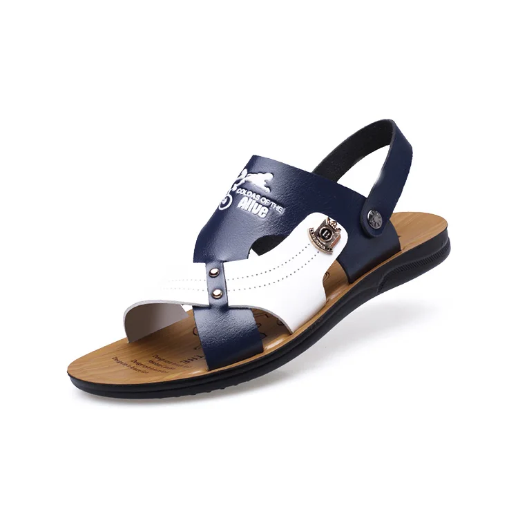 

Young Style Hollow Out Dual Use Sandals Men Summer with Solid Metal Shaft