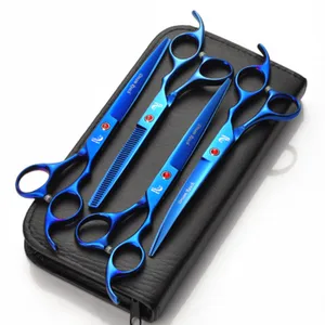 Professional 440c japanese steel german barber salon hair cutting scissors set 2
