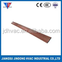 Straight copper pipe.