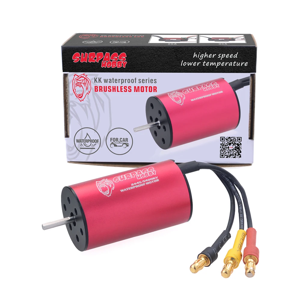 Waterproof motor 2445 50000 rpm dc motor 500 watt rc cars 1/16 electrics brushless dc motor