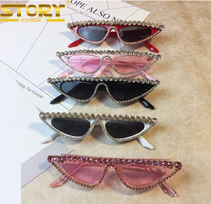 

GM84 fashion uv400 handmade triangle sunglasses top grade women diamond sunglasses