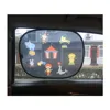 cartoon baby side windshield without suction cups static cling car sunshade