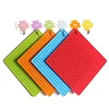 Square Honeycomb Shape Heat Resistant Table Mat 18*18CM Cup Holder Silicone Trivet