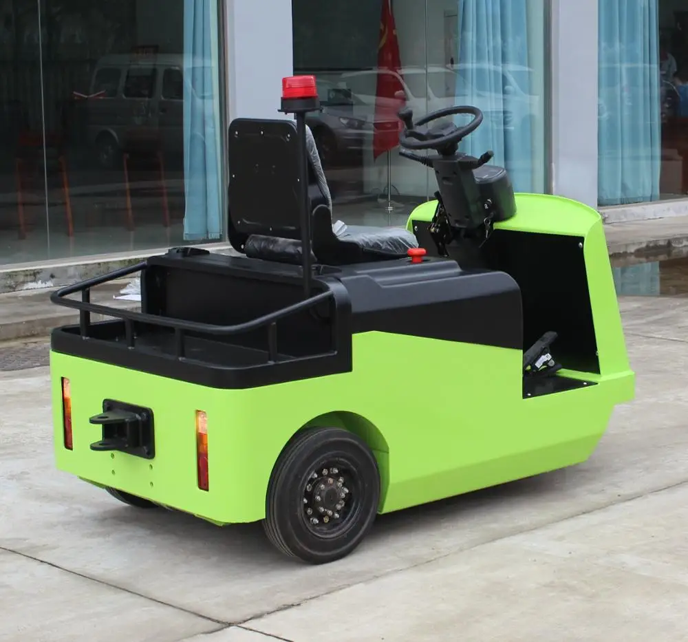 3.0 Ton 3000 Kg Electric tow tractor seated rider battery airport baggage towing truck