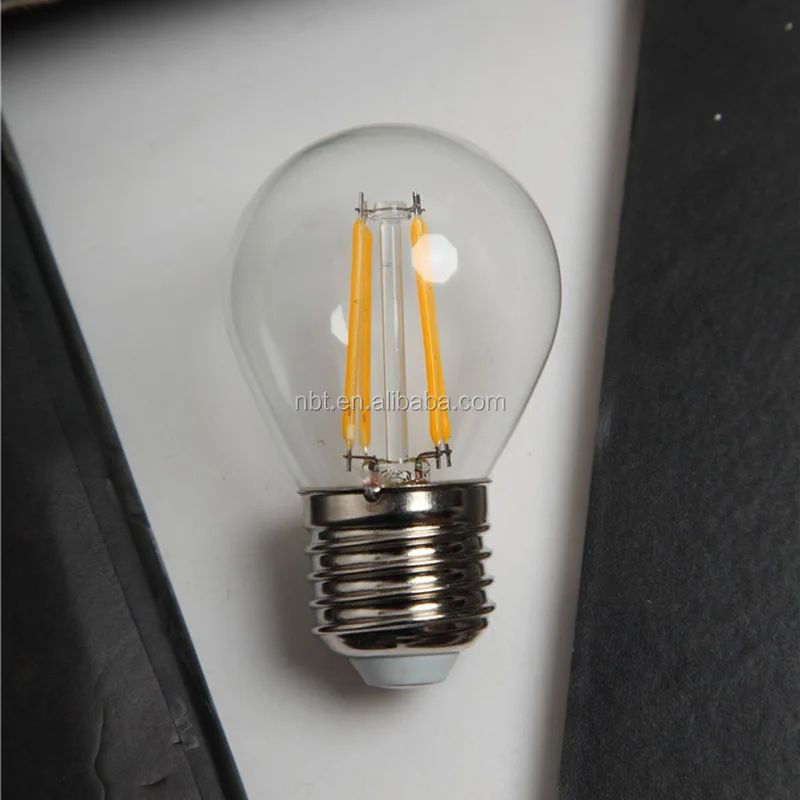 High Quality Dimmable 50000 Hours E14 E27 B22 G45 2W CE LED Filament Bulb