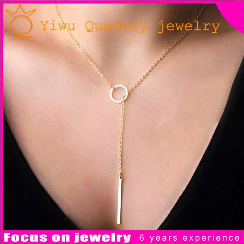 

Jewelry Wholesale 2015 gold Necklace simple design Jewelry