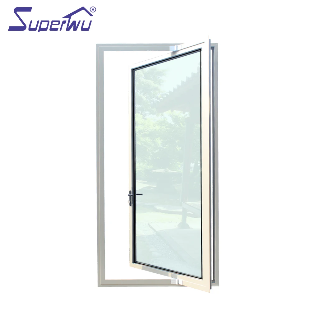 Miami-Dade County Approved aluminum glass french pivot doors exterior