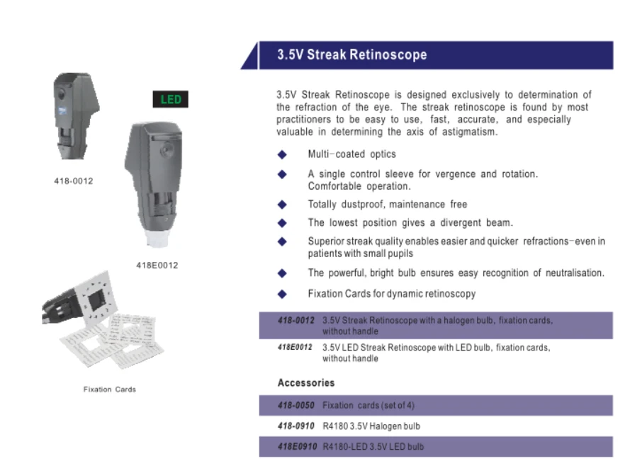Dr1900 China Top Quality Ophthalmic Equipment Direct Retinoscope