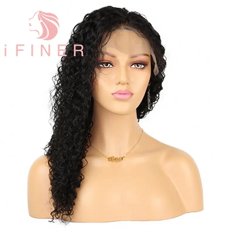 

iFiner Full lace human wig,Hotsale products cuticle aligned mink real curly hair wig, N/a