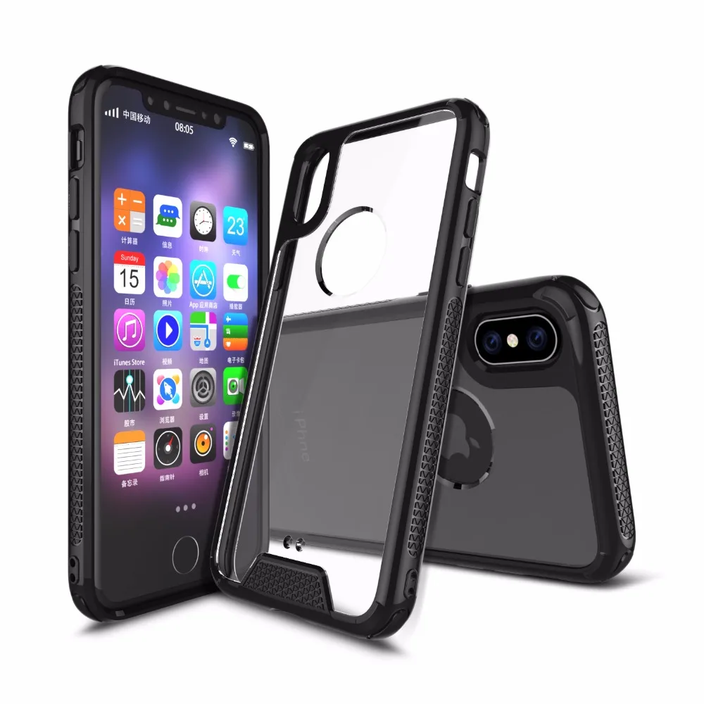 

High Clear Transparent Cheap Mobile Phone Case For Iphone X Acrylic TPU Case For Iphone X Mobile Phone Case Wholesale, N/a
