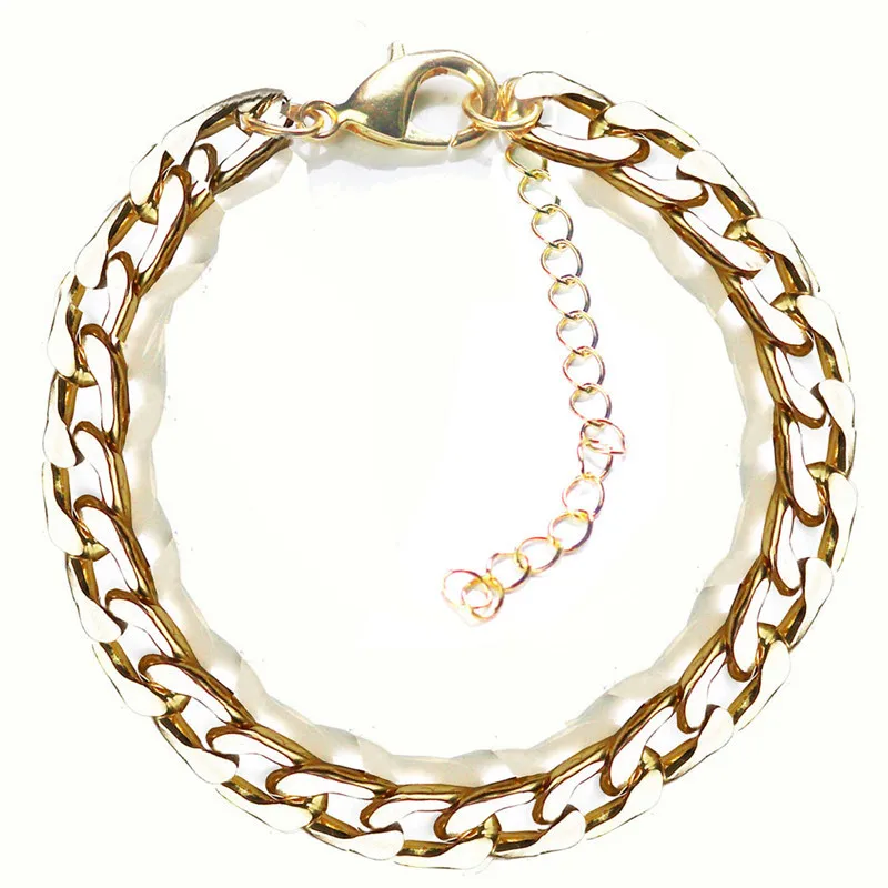 

Flat Box Men Chains Bracelet Gold Color Stainless Steel Bracelet Male Hop Party Rock Jewelry Fathers Day Gift, Gold chain bracelet