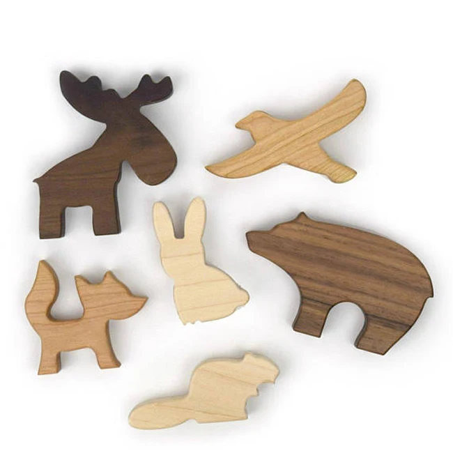 Customized Shape Holiday Wooden Decoration Small Animals Wood Craft ...