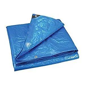 Blue Poly Tarp Tarpaulin Poly Cover Canopy with Grommets12'X26'