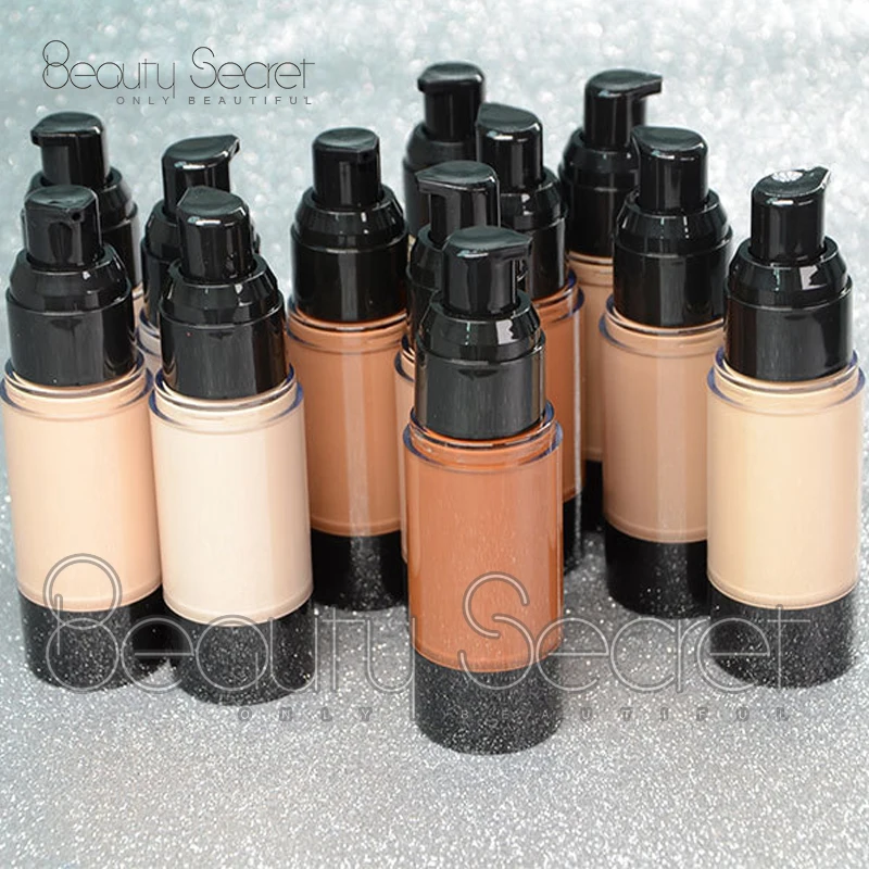 

Private label 25 color Mineral foundation beauty makeup liquid foundation, N/a