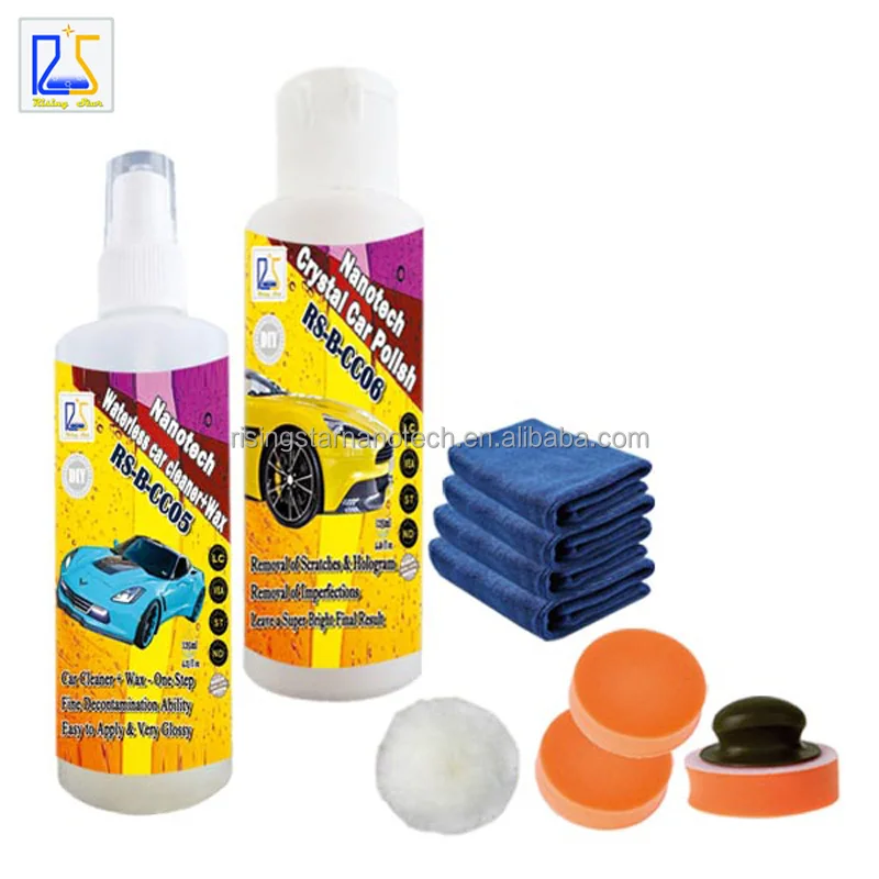 

nanotech car polishing and abrasive paste car paint care polishing wax ultra brightness plus waterless car shampoo and wax