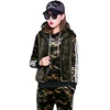 Sweater three-piece thickened plus cashmere 2017 new tide Korean camouflage suits leisure sports suit female autumn and winter