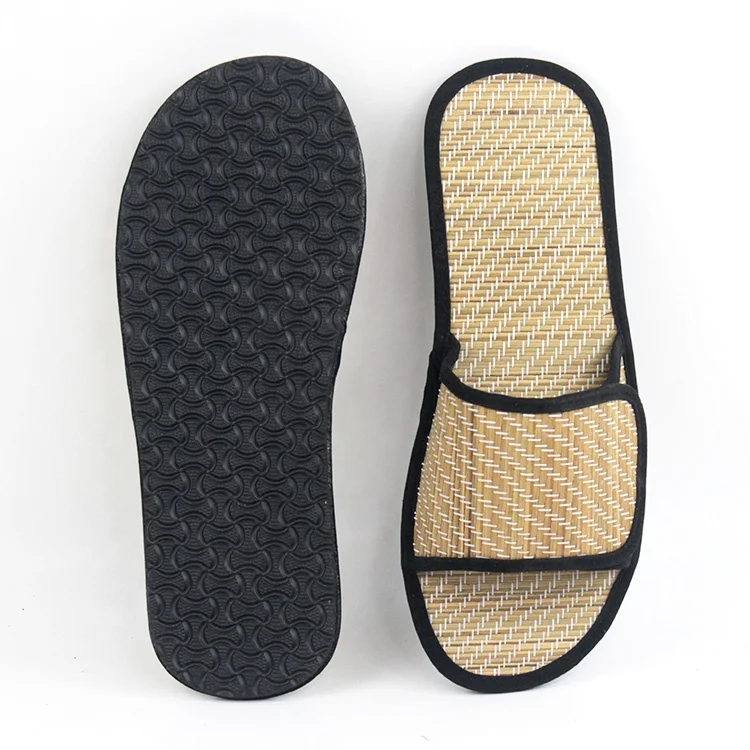 Slip On Sandal Straw Hotel Spa Customer Slipper Seagrass Flip Flop For