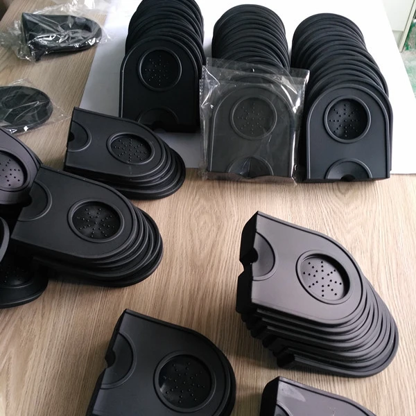 

Classic black color coffee clear silicone tamper mat