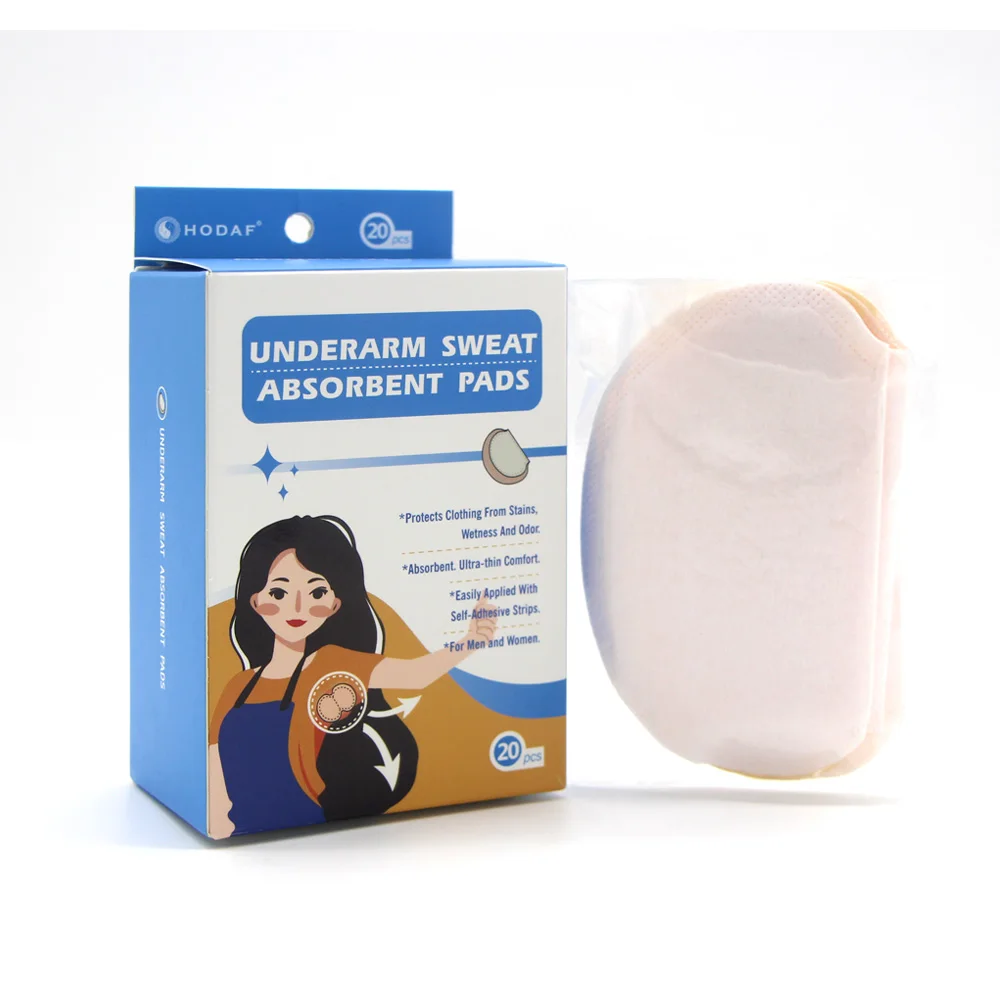 

Hot Selling Summer Armpit Disposable Underarm Sweat Pads, White