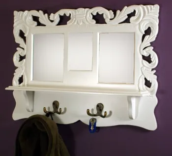 Shabby Chic Bianco Mensola A Muroin Legno Con Appendiabiti Shabby Chic Bianco Parete Di Legno Mensola Con Gancio Buy