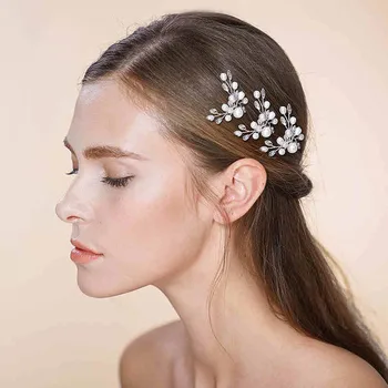 silver bridesmaid hair accessories