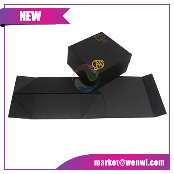 Small Luxury Custom Printing Black Rigid Paper Gift Box Packaging