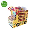 China Supplier Cardboard Custom School Bus Shaped Funko Pop Up Food/Snack Cardboard Displays Stands Wholesale